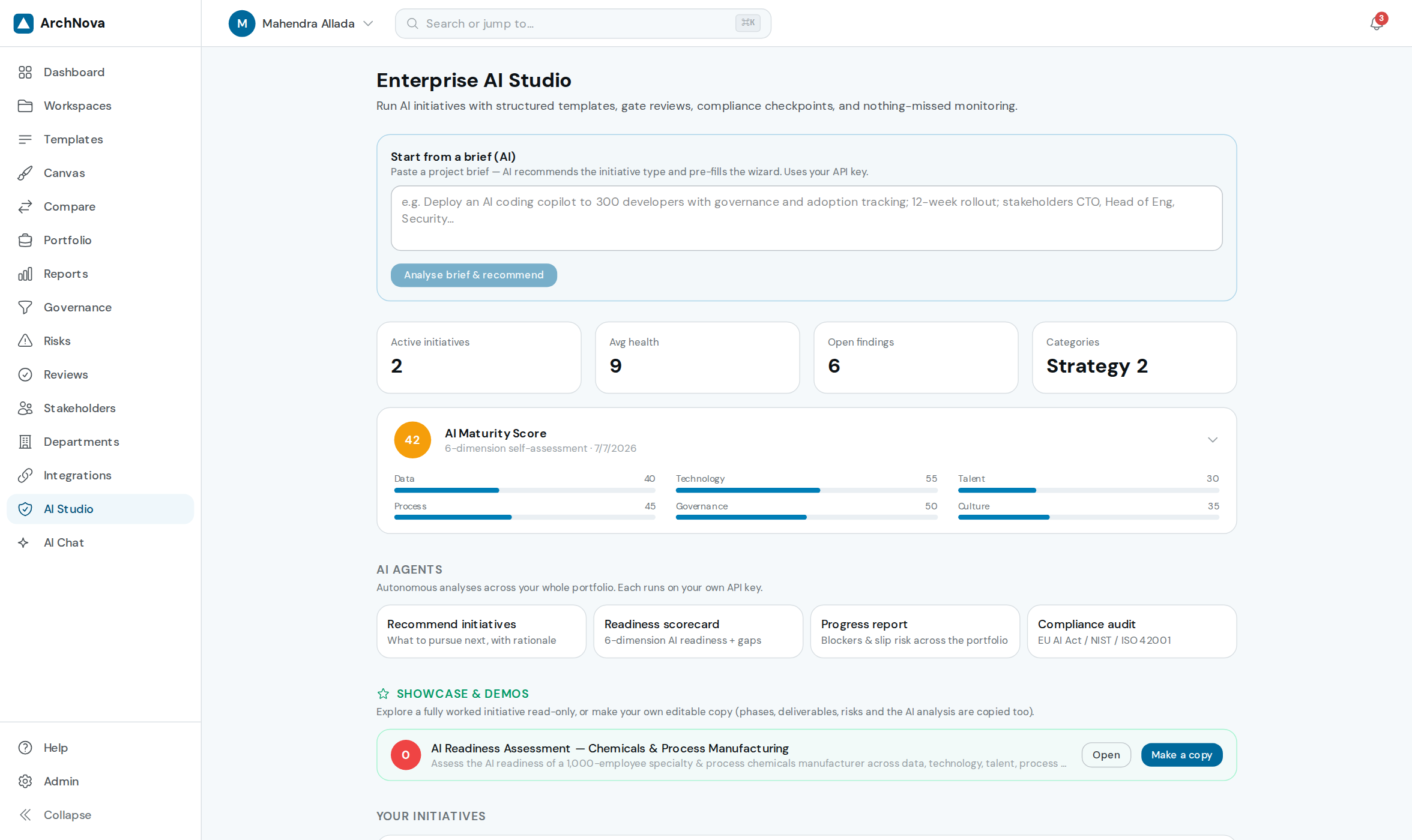Run AI initiatives